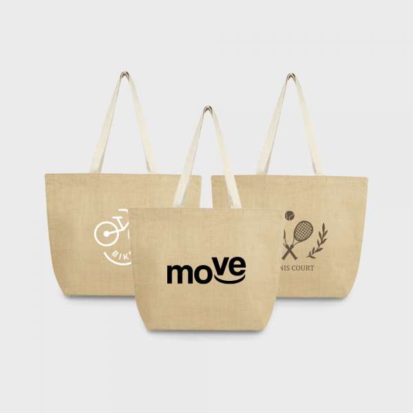 Sac fourre-tout en jute, 300 g/m² personnalisé - Objets Publicitaires