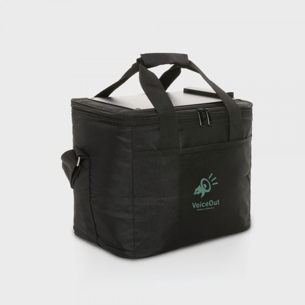 Sac isotherme deluxe AWARE Pedro avec panneau solaire personnalisé - Objets Publicitaires