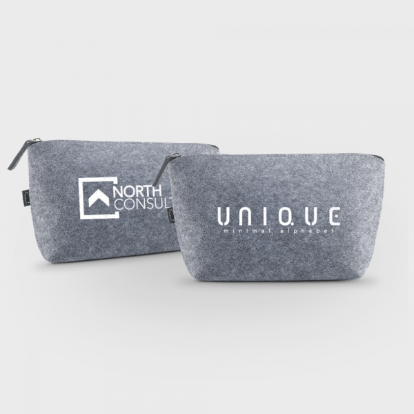 Trousse de toilette en feutre Eco RPET personnalisé - Sacs et trolleys de voyage