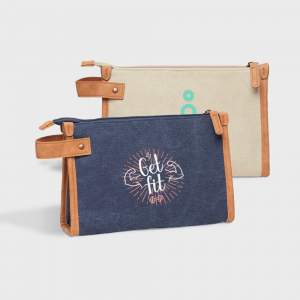 Trousse de toilette en toile recyclée Vinga Bosler GRS personnalisé - Sacs et trolleys de voyage