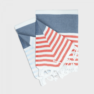 Fouta Marine | 100 x 180 cm personnalisé - Objets Publicitaires