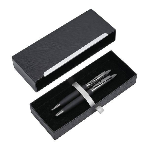 BLACK ELEGANCE - Set écriture personnalisé - Stylos