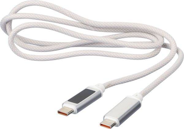 Câble de charge Claudia | Nylon | 65W personnalisé - Cable de recharge