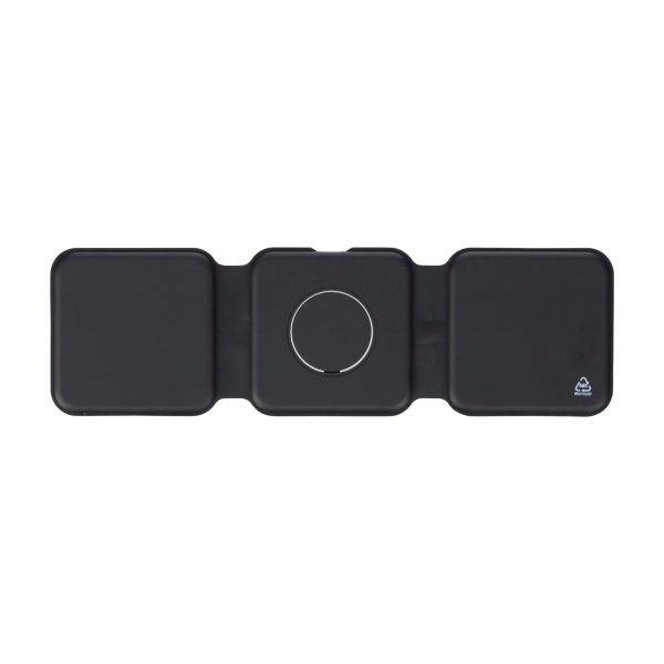 Chargeur sans fil Trigo | Recyclé | 3-en-1 personnalisé - Chargeur sans fil