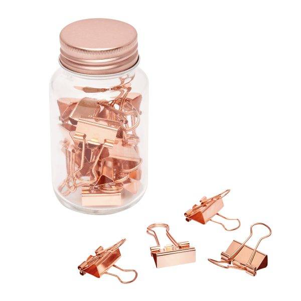 COPPER CLAMP - Pince à documents en bocal personnalisé - Bureau