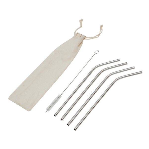 DRINK HAPPY - Kit paille en acier inoxydable personnalisé - ACCESSOIRES DE CUISINE