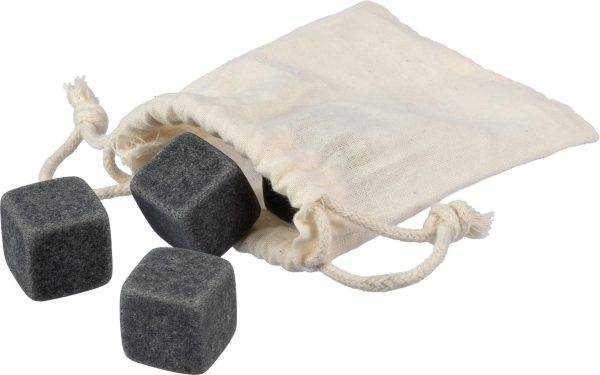 Glaçons en pierre Jens | 4 pcs | Pochette en coton personnalisé - pochette