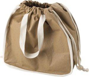 Sac shopping Emery | Papier kraft | Lavable personnalisé - Sacs papier Kraft publicitaires personnalisés