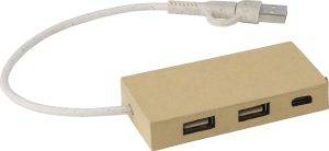 Hub USB Paulo | Recyclé | 4 ports personnalisé - Clé USB