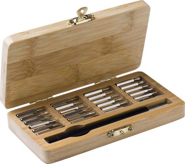 Set d'outils Willow | Boîte bambou | 25 pcs personnalisé - Outils et torches