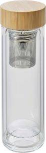Gourde Vicente | Verre | Couvercle bambou | 420 ml personnalisé - gourdes