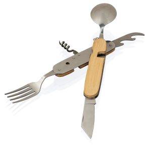 Set de couverts Ainsley | Bambou | 6-en-1 personnalisé - Set de table