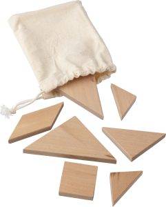 Puzzle Ulrike | Bois | Tangram personnalisé - Carte de visite bois