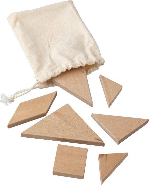 Puzzle Ulrike | Bois | Tangram personnalisé - Carte de visite bois