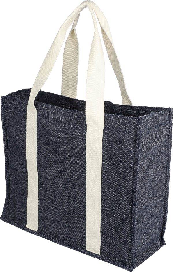 Sac shopping Gretchen | Denim | 19 l personnalisé - Sac shopping