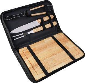 Set barbecue Kathleen | Inox | 4 pcs | Pochette polyester