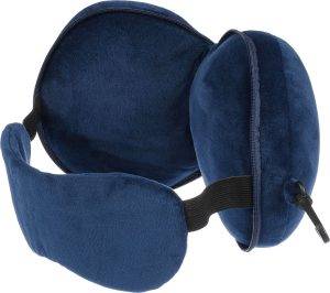 Coussin de voyage Leontine | 2-en-1 avec masque personnalisé - Accessoires de voyage
