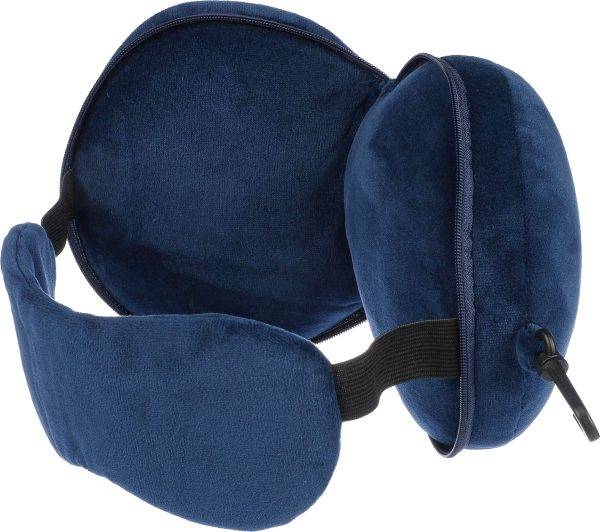 Coussin de voyage Leontine | 2-en-1 avec masque personnalisé - Accessoires de voyage