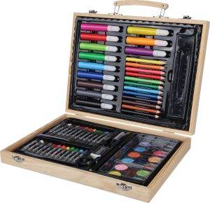 Set de dessin Thessaly | Coffret en bois | 66 pièces personnalisé - Coffrets cadeaux