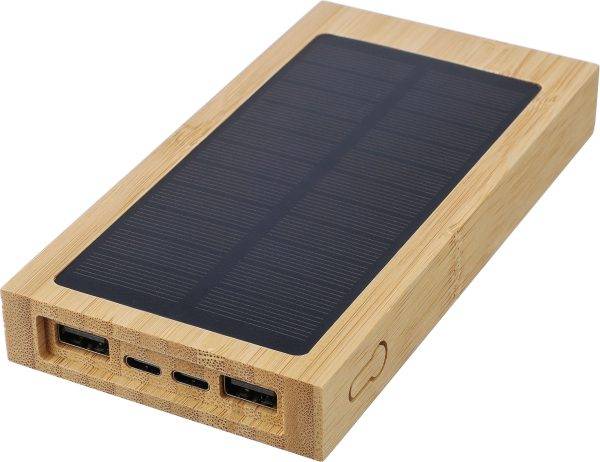 Batterie externe Elz | Bambou | Solaire | 10 000 mAh