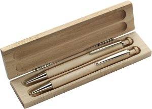 Set d’écriture Morris | Boîte en bois | Stylo et crayon