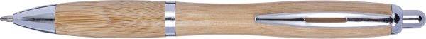 Stylo bille Carson | Bambou | Détails argent personnalisé - Stylos