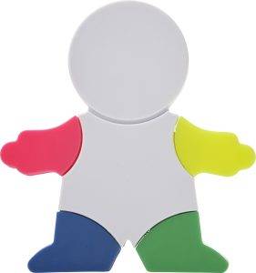 Set de surligneurs Ella | Forme mannequin | 4 couleurs personnalisé - Set de table