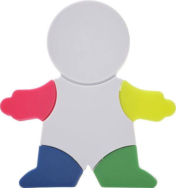 Set de surligneurs Ella | Forme mannequin | 4 couleurs personnalisé - Set de table