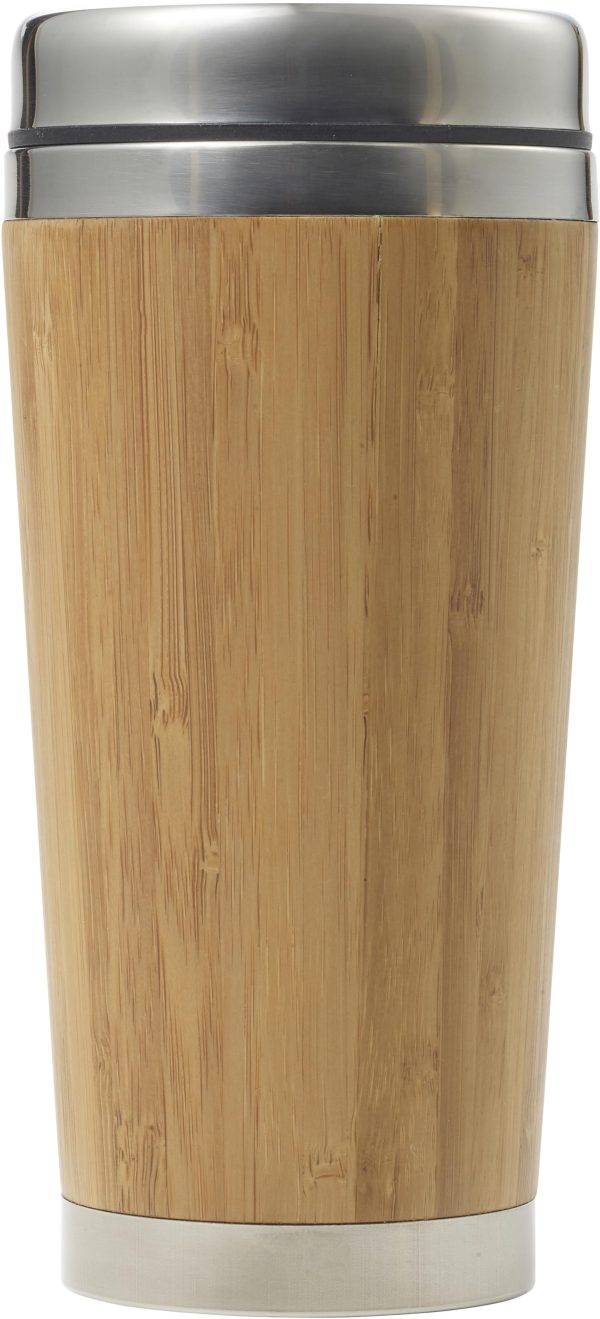 Gobelet thermos Sabine | Bambou et inox | 400 ml personnalisé - Tasses et gobelets
