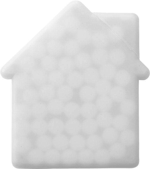 Carte de menthe Jaya | Plastique | Forme de maison | 6,5 g personnalisé - Carte de visite plastique
