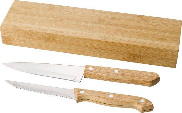 Set de couteaux Tony | Bambou | 2 pcs | Boîte magnétique