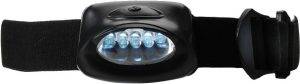 Lampe frontale Kylie | Plastique | 5 LED | 6 modes personnalisé - Carte de visite plastique