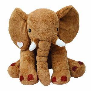 LOUNIS - Grande peluche éléphant personnalisé - Bébés et jeunes enfants