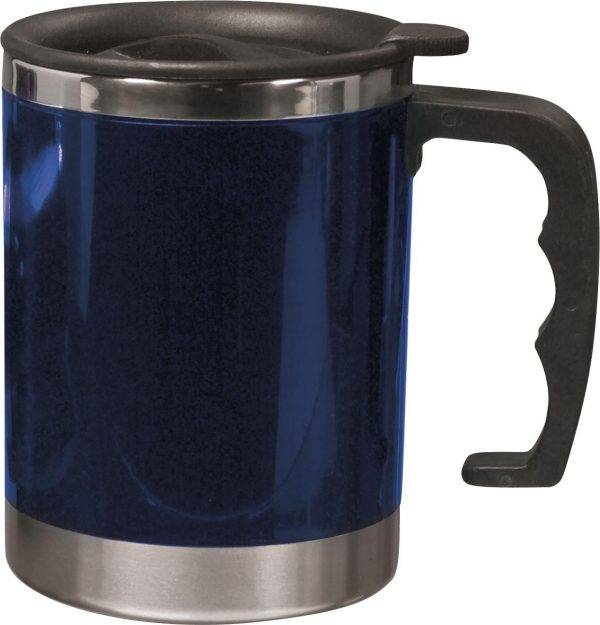 Mug isotherme Gabi | Inox | Double paroi | 400 ml personnalisé - Carte de visite double volet