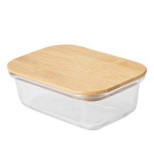 ROSILI M - Boîte à déjeuner, avec couvercle en bambou: capacité env. 350 ml personnalisé - Lunch box