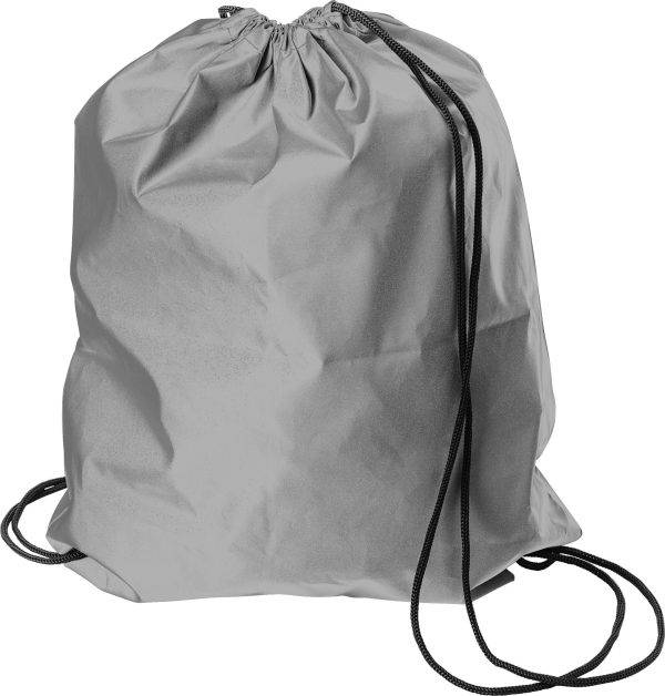 Sac à dos avec cordon Melila | Réfléchissant | 190D personnalisé - Sacs à cordons
