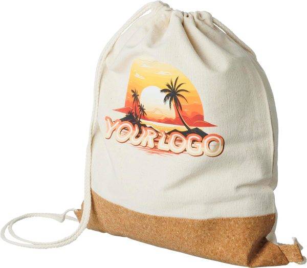 Sac à dos Tianna | Coton 250 g/m² | Liège | 1,2 l personnalisé - Sac à dos marquage et flocage