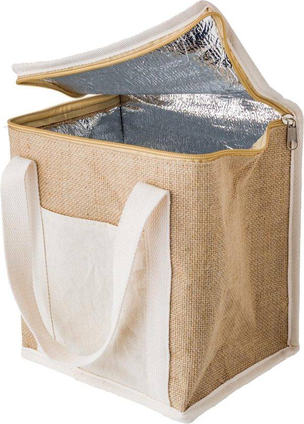 Sac isotherme Raveena | Jute | 7 l personnalisé - sacs isothermes
