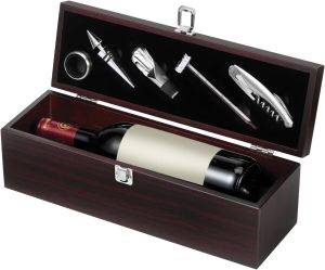 Set à vin Nikita | Bois personnalisé - Coffret Fromage et Vin