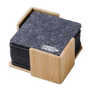 Set de sous-verres Lawrence | Recyclé | Support en bambou personnalisé - Sous Verre