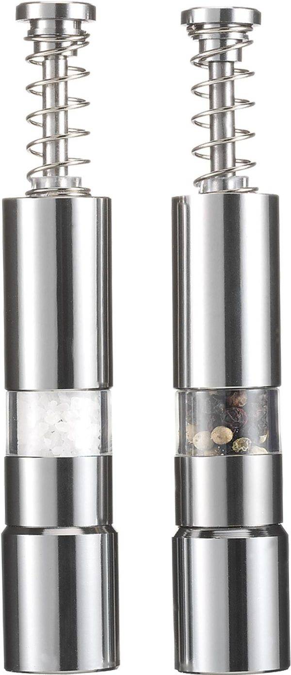 Set moulins sel et poivre Annalena | Inox | 2 pcs personnalisé - Set de table