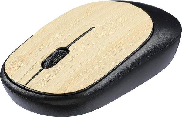 Souris sans fil Eileen | Détails bambou personnalisé - Casques sans fil
