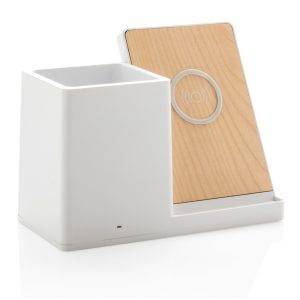 10W fast wireless charger with pen holder made with personnalisable – réf. P308.403