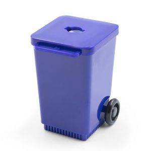 Aiguiseur à crayons 'poubelle' Cira bleu marine personnalisable