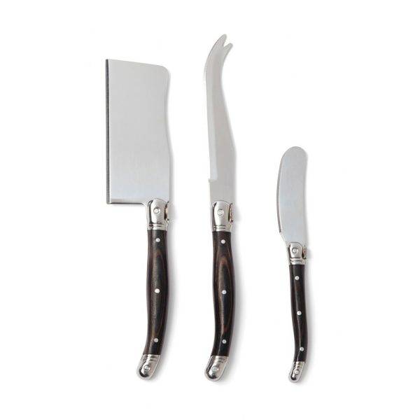 An exclusive stainless steel cheese knife set personnalisable