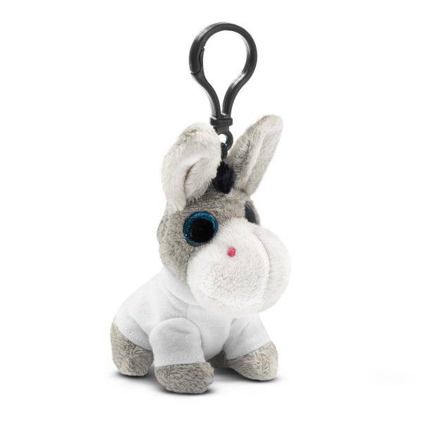 Âne en peluche, cintre | Boe gris personnalisable avec logo