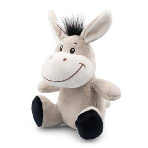 Âne en peluche Zigis gris personnalisable avec logo