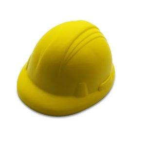 Anti-stress 'casque' jaune personnalisable avec logo