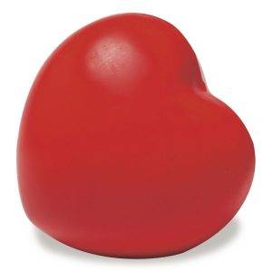 Anti-stress 'coeur' rouge personnalisable avec logo
