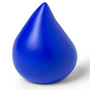 Anti-stress 'goutte' bleu personnalisable avec logo